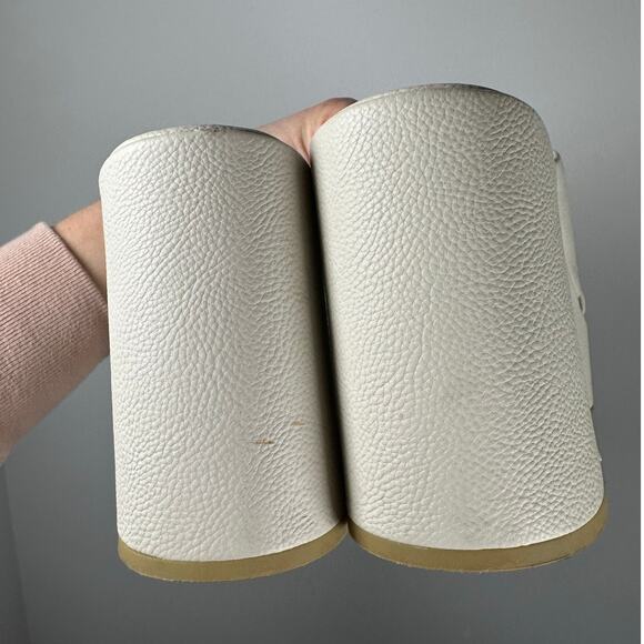 Dolce Vita Cream Chunky Platform Leather Wonder Heels Women's 8.5 - Picture 9 of 14